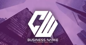 Professioneel CW Letter Logo-ontwerp voor uw bedrijf - merkidentiteit