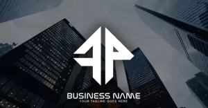 Professionell FP Letter-logotypdesign för ditt företag - varumärkesidentitet