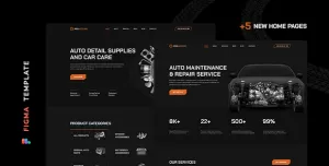 ProMotors – Car Service and Detailing Template for Figma