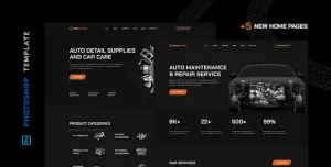 ProMotors – Car Service and Detailing Template for Photoshop