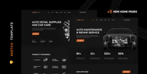 ProMotors – Car Service and Detailing Template for Sketch
