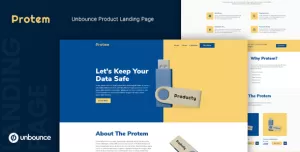 Protem — Unbounce Product Landing Page Template