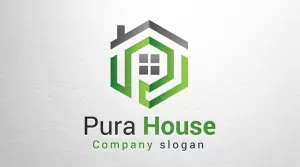 Pura - House Logo, Letter P House Logo - Logos & Graphics