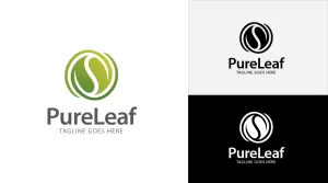 Pure - Leaf Logo - Logos & Graphics