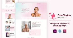 Pureplexion Skin Care Ready to Use Elementor Landing Page Template