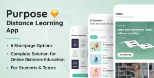 Purpose - Distance Learning App Sketch Template