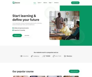 Qourse  Education & Online Course Elementor Template Kit