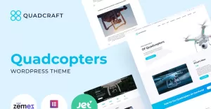 Quadcraft - Drone Startup WordPress-thema - TemplateMonster
