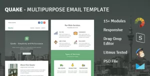 Quake - Responsive Email Template + Stampready Builder