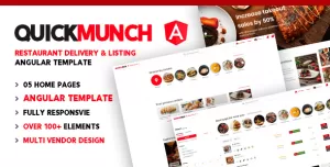 Quickmunch  Restaurant Listing Angular Template