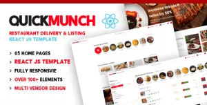 Quickmunch  Restaurant Listing React Template