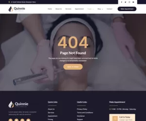Quinnie – Plastic Surgery Clinic Elementor Template Kit