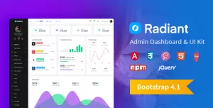 Radiant Bootstrap 4 Admin Template + Angular 5 Starter Kit