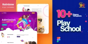 Rainbow  A Multipage Kids Play School Website Figma Template