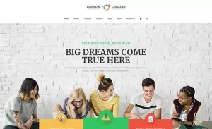 Rainbow Colleges - E-Course WordPress Theme - TemplateMonster