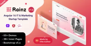 Rainz - IT & Marketing Startup Angular 16 Template