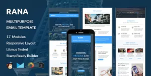RANA - Multipurpose Responsive Email Template + Stampready Builder
