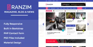Ranzim - Magazine/News Responsive HTML Template