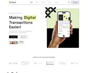 Raveli - Online Payment App Elementor Template Kit