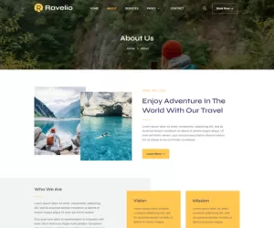 Ravelio - Adventure Travel & Tourism Elementor Template Kit