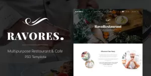 RavoRes - Multipurpose Restaurant & Cafe PSD Template
