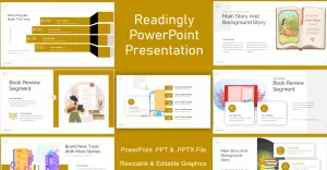 Readingly - Book Review PowerPoint Template - TemplateMonster