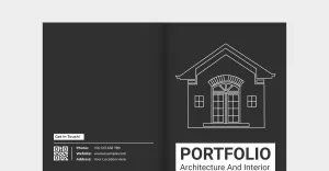 Real estate brochure cover vector design - TemplateMonster