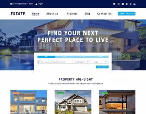 Real Estate for Builders PSD Template - TemplateMonster