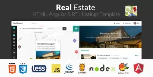 Real Estate - HTML, Angular & RTL Listing Template