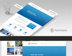 Real Estate Landing Page PSD Template - TemplateMonster