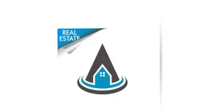 Real Estate pin logo (Creative-Letter -A Real-Estate)
