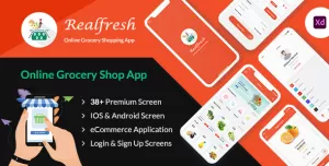 Realfresh - adobe XD mobile application