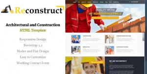 Reconstruct- Construction and Builder HTML Template