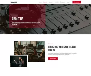 Recorda - Recording & Music Studio Elementor Template Kit