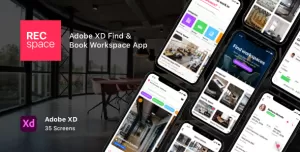 RECspace - Adobe XD Find & Book Workspace App