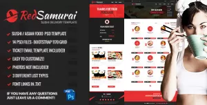 Red Samurai PSD Template