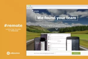 Remote  Unbounce Landing Page with Fullscreen Video Header