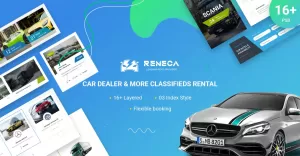 Reneca - Car Rental & Shop PSD Template - TemplateMonster