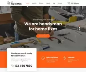 Exclusive Renovation WordPress theme 4 repairman handyman maintenance jobs