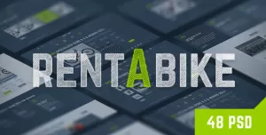 Rent a Bike - Rental & Booking PSD Template