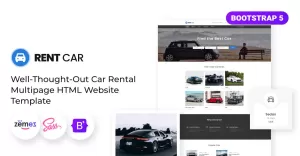 Rent Car - Car Rental Multipage HTML5 Website Template