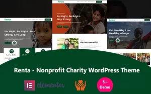Renta - Nonprofit Charity WordPress Theme - TemplateMonster