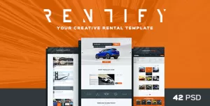 Rentify - Car Rental & Booking PSD Template