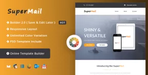 Responsive Email + Online Template Builder - SuperMail Agency