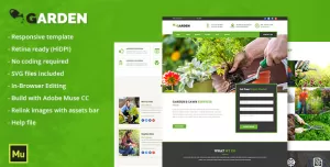 Responsive Garden and Lawn Services Muse Template