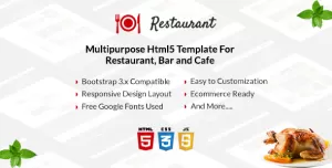Restaurant - Multipurpose Html5 Template For Restaurant, Bar and Cafe