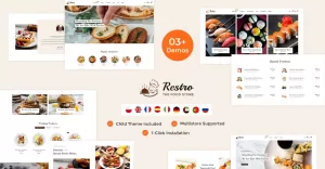 Restro - Sushi, Japanese, Chinese Restaurants Store PrestaShop Theme