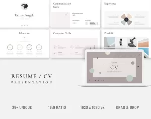 Resume CV Presentation - Keynote template - TemplateMonster