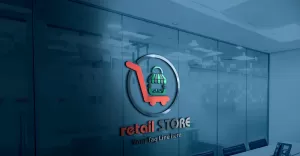 Retail Store Logo Design  Shopping Basket Design  Easy to Edit