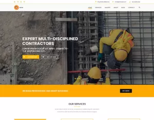 Revo Construction Multi - Page Web PSD Template